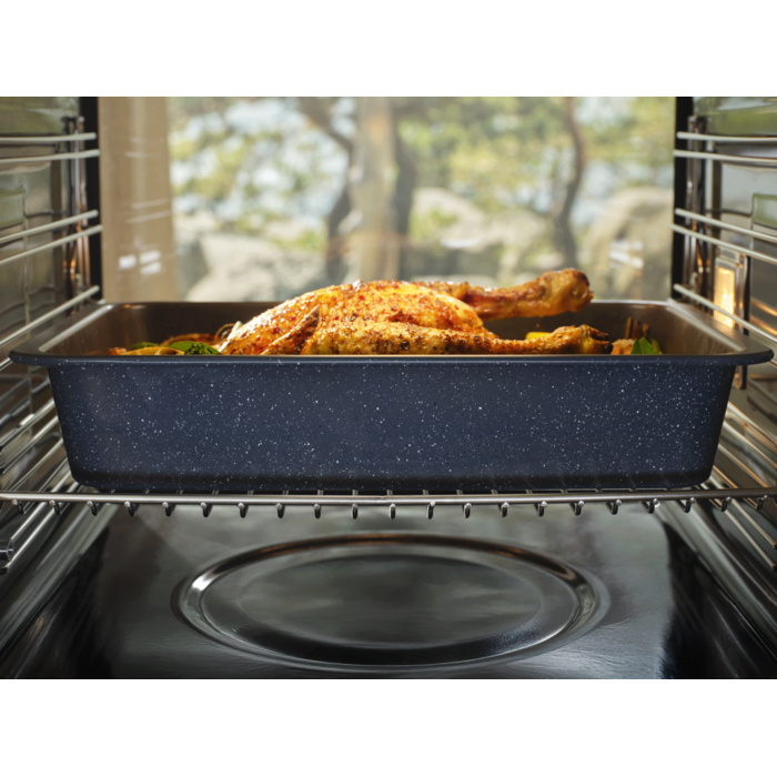 Product in the ocen cookign a whole chicken