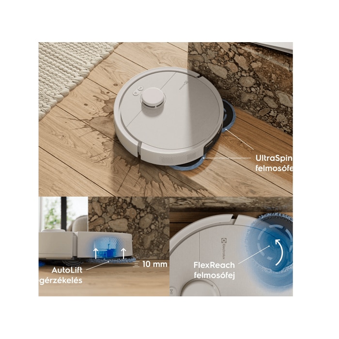UltraSpin Duo felmosófej AutoLift szőnyegérzékelés  10 mm FlexReach felmosófej