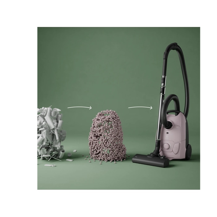 bagged cleaner and main nozzle made with up to 37% recycled plastic for a more mindful choice.