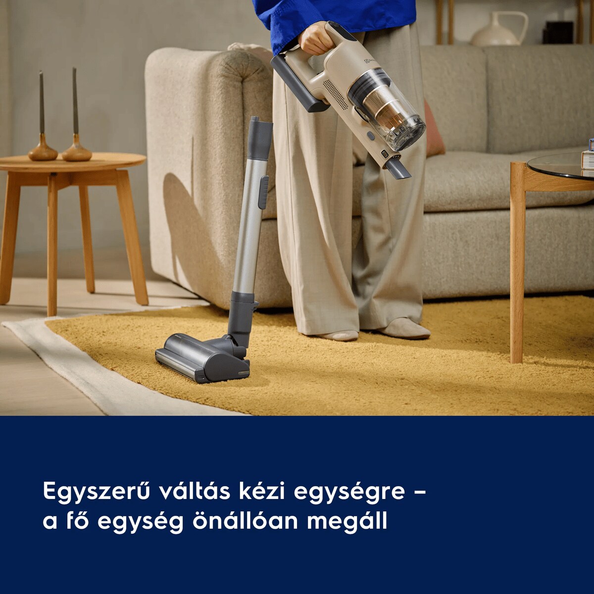 Egyszerű váltás kézi egységre – a fő egység önállóan megáll