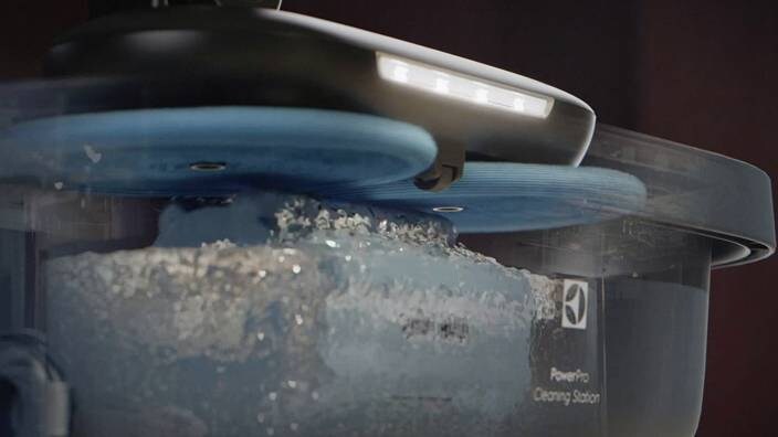 A tisztítóállomás működés közben